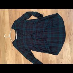 Anthropologie high low tie shirt